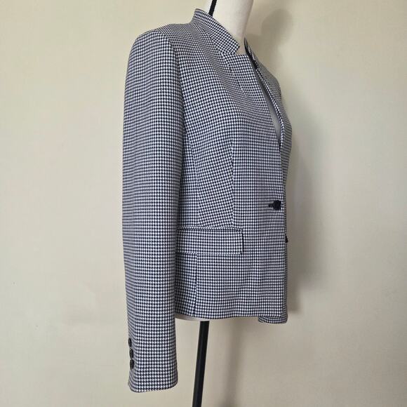 Banana Republic Women's 8 Classic Houndstooth Jacket Blazer 1 Button Front - Picture 3 of 16